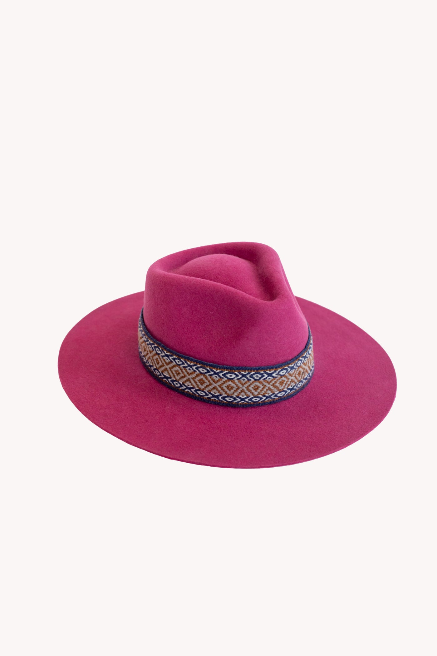 Pink western style Peruvian hat