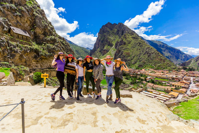 Andeana Peru Tours Trip in front of Ollantaytambo Ruins