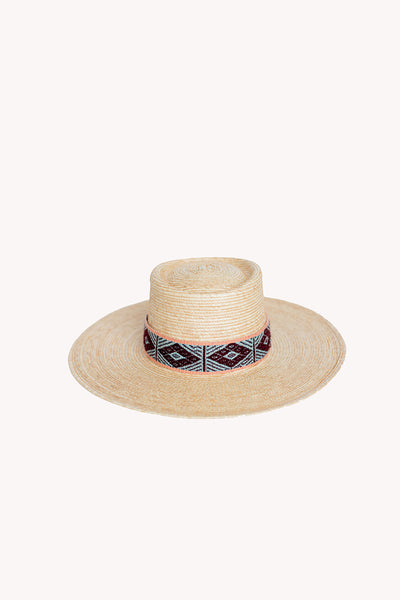 Straw Bucket Hat with Vitality Removable Intention Hat Textile Band