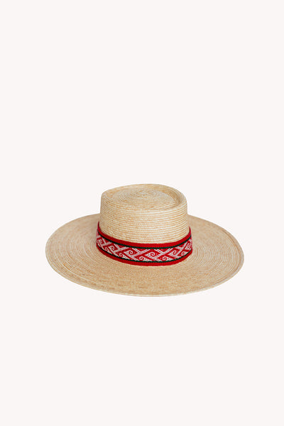 Straw Bucket style palm leaf beach hat