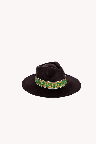 brown western style boho hat