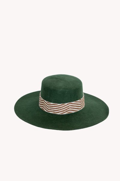 green Spanish style hat