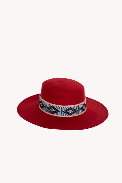 red Spanish style handmade hat