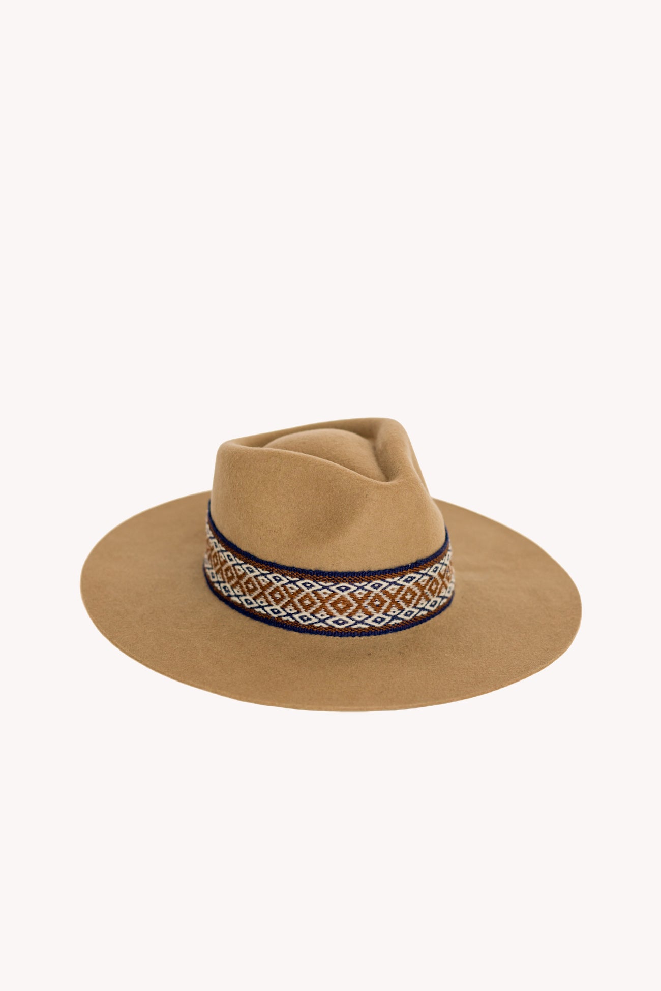 beige western style handmade hat