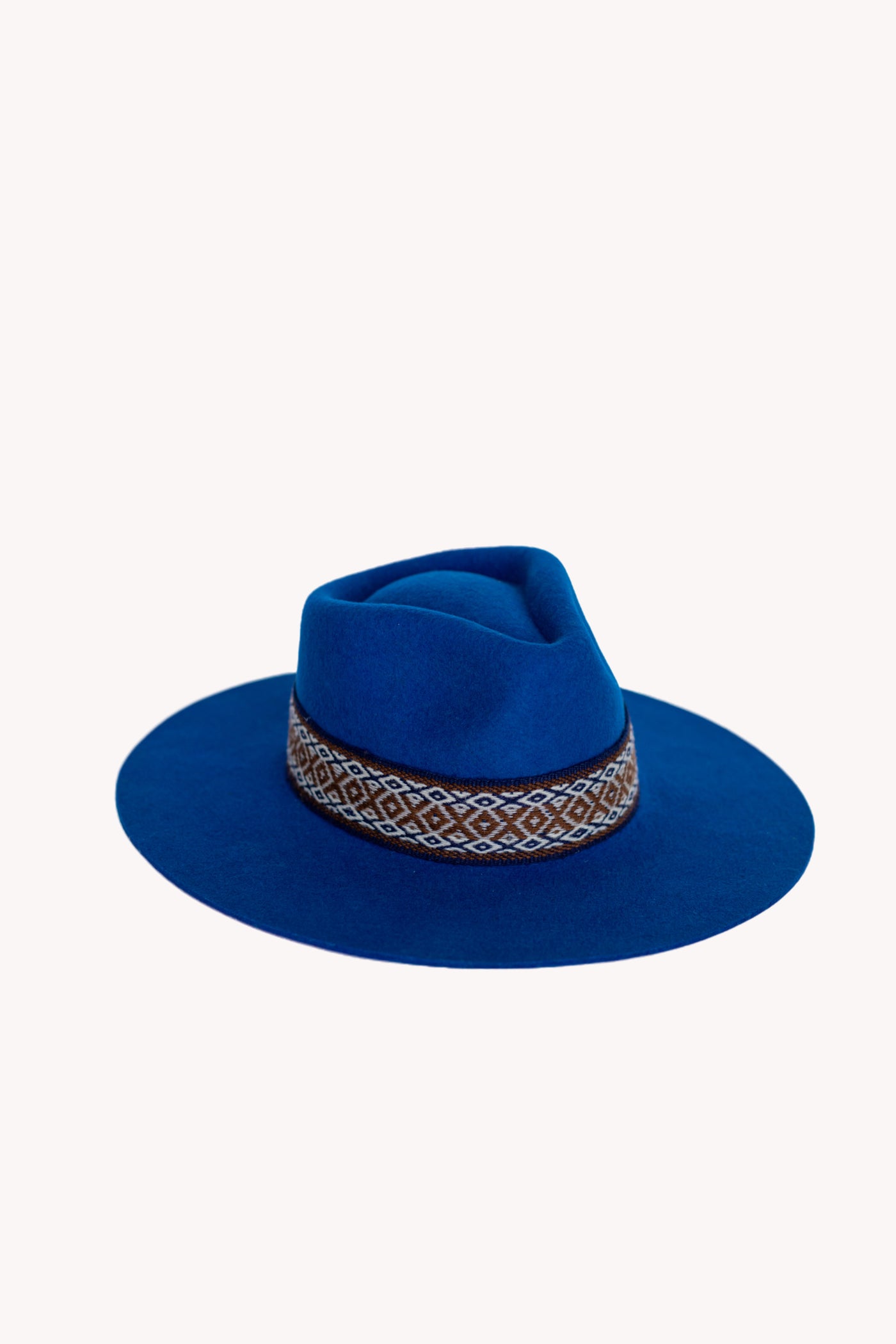 blue western style peruvian hat