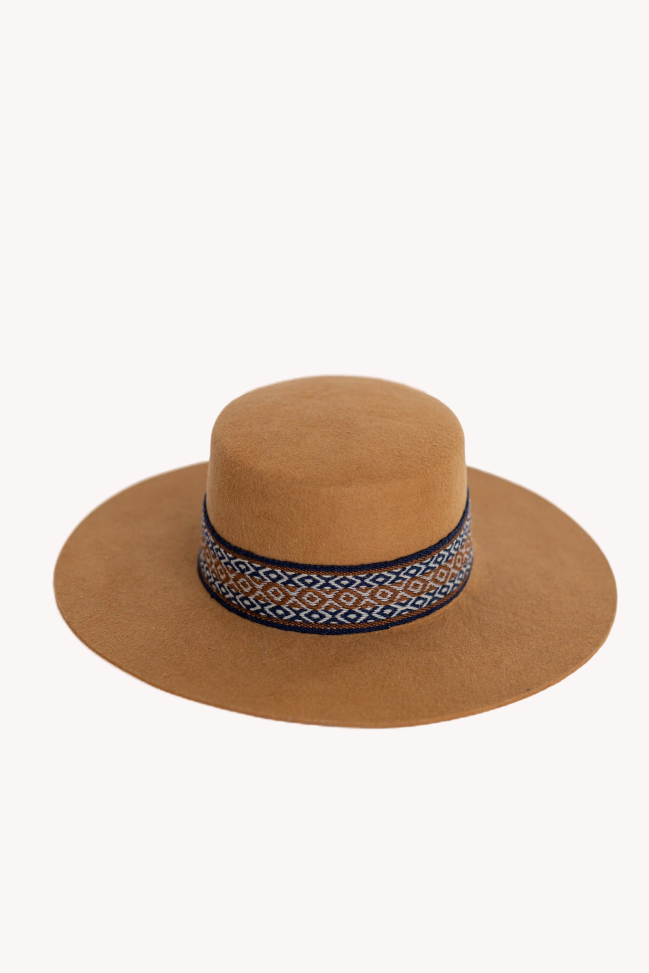 Tan Spanish style alpaca wool sustainable hat