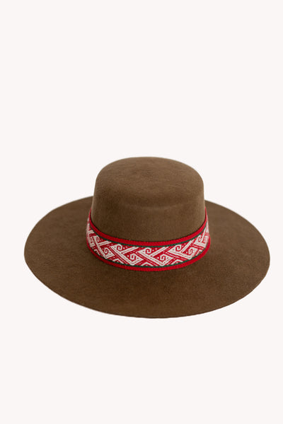 Brown Spanish style handmade hat