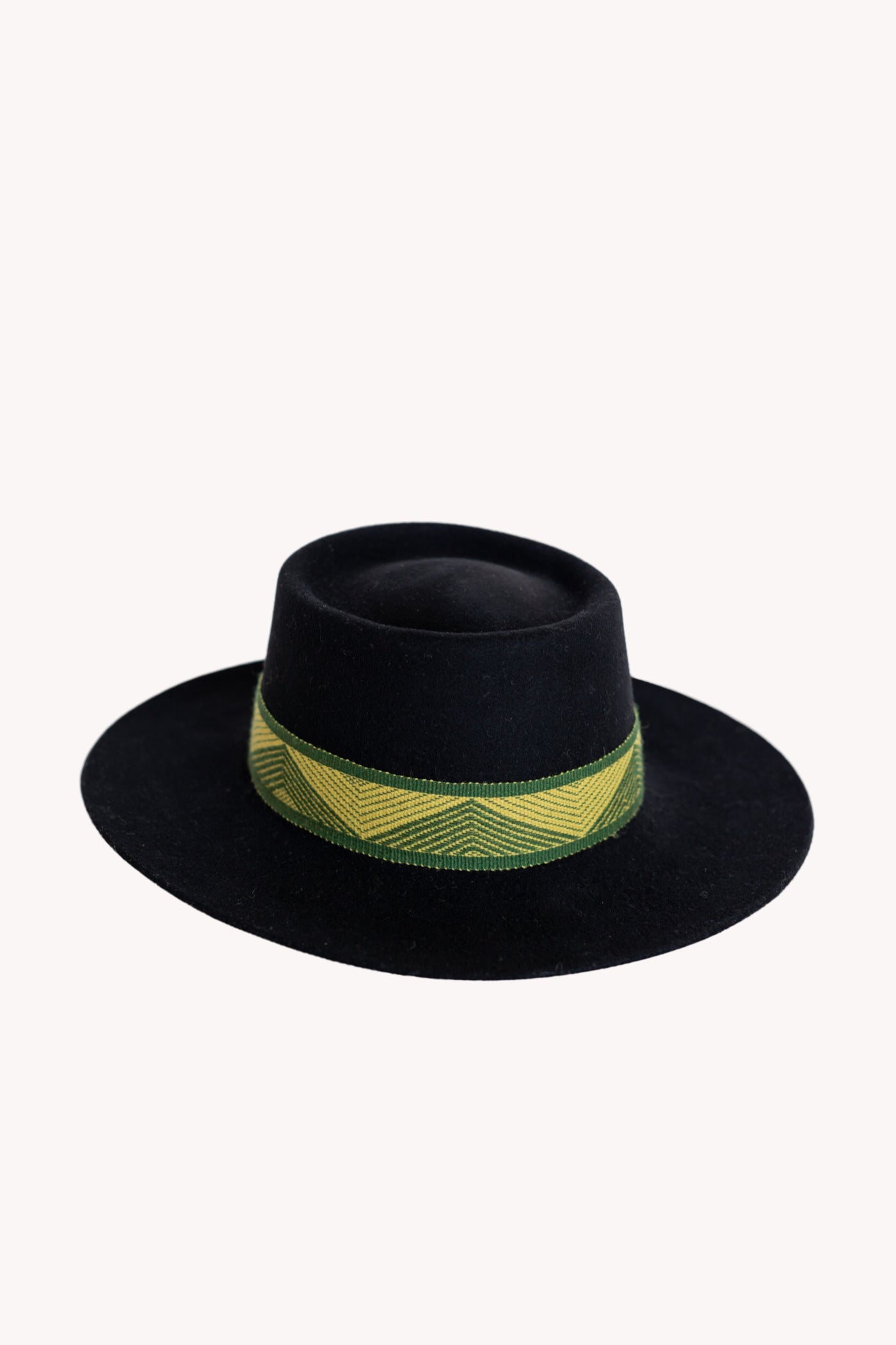 Black Bucket style alpaca wool peruvian hat