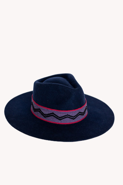 blue western style festival hat