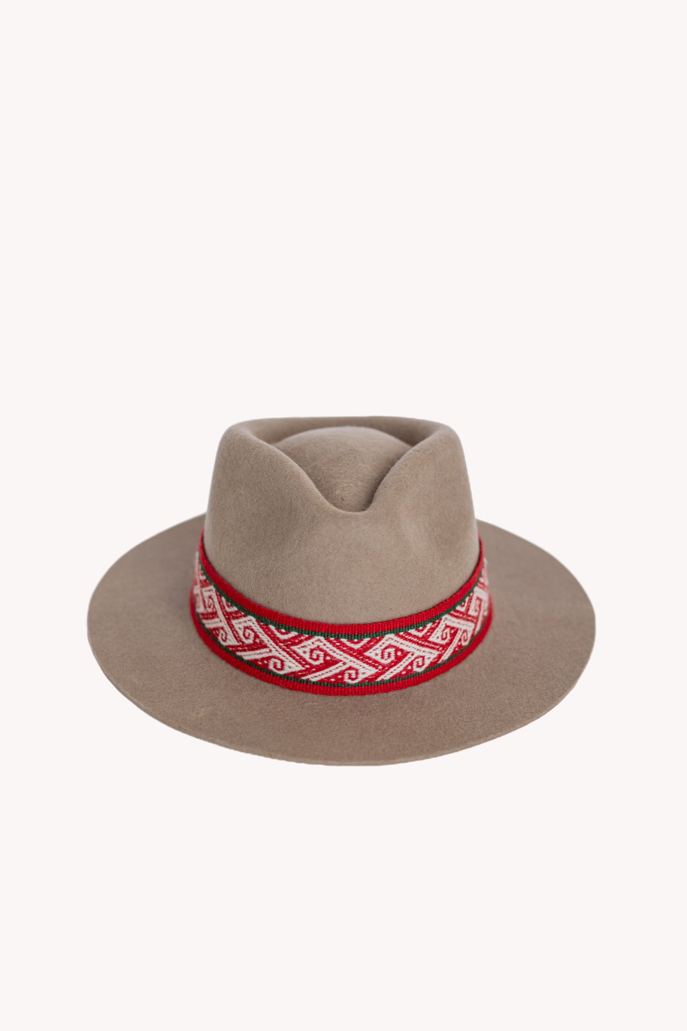 Beige Fedora style alpaca wool sustainable hat