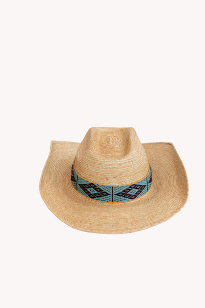 Straw Gaucho style palm leaf hat