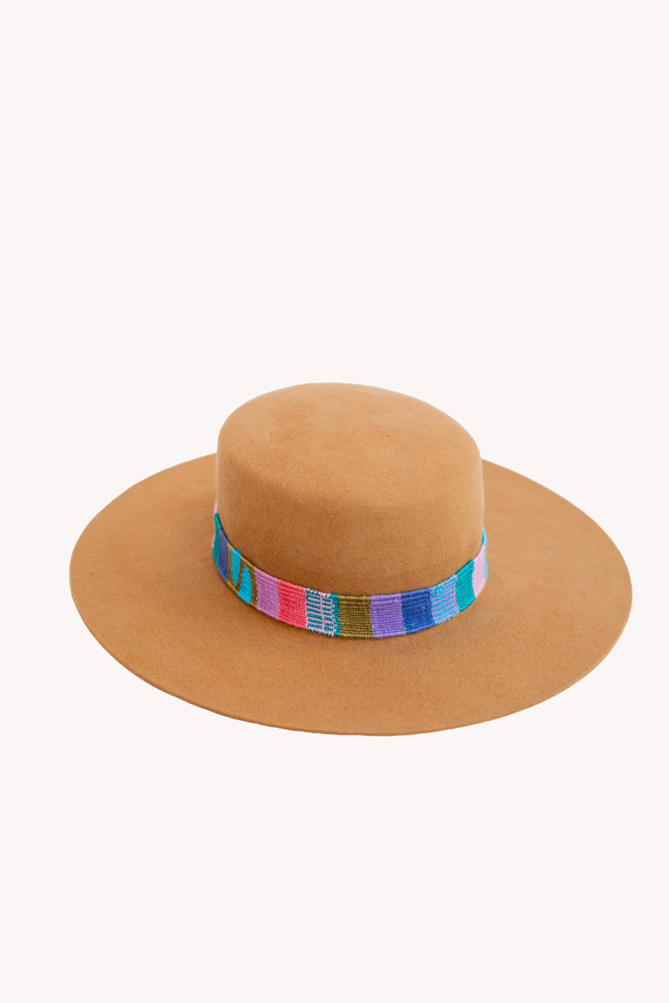 beige spanish hat with Unity Pastel Intention Band Removable Intention Hat Textile Band