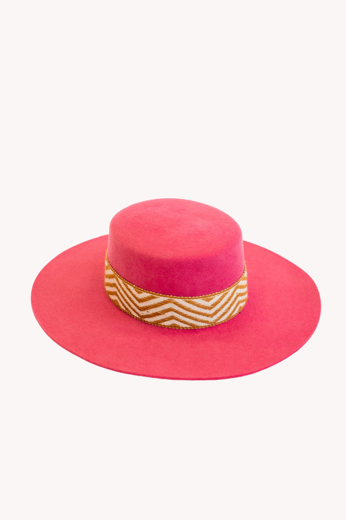 pink Spanish style Peruvian hat