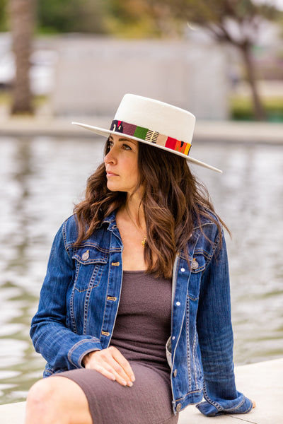 White Spanish style sustainable hat