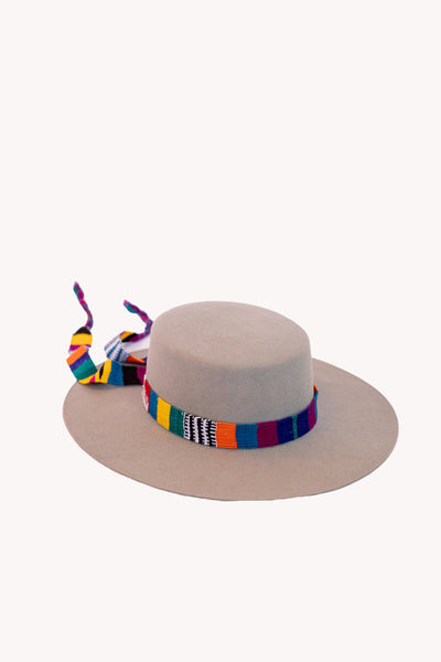 Grey Spanish style peruvian hat