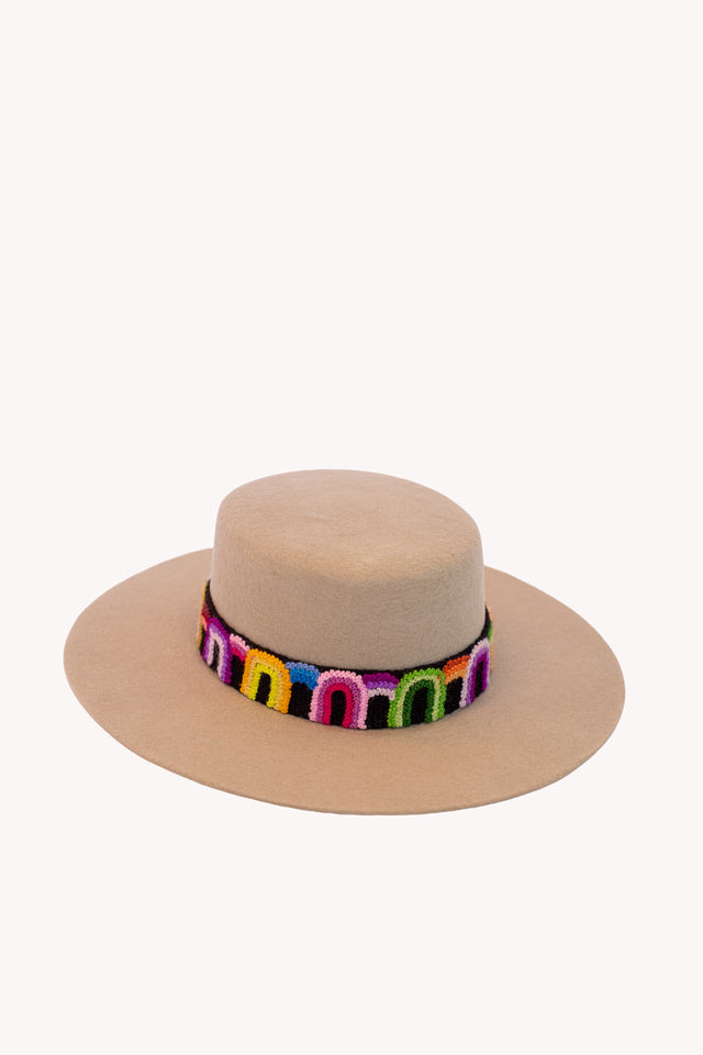 Light Beige Spanish style festival hat