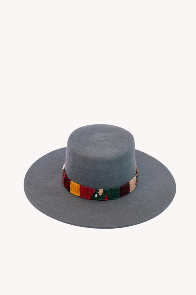 blue Spanish style artisan hat