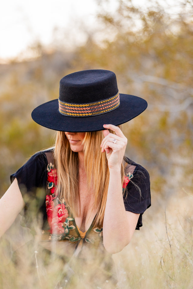 Women's Black Spanish Hat