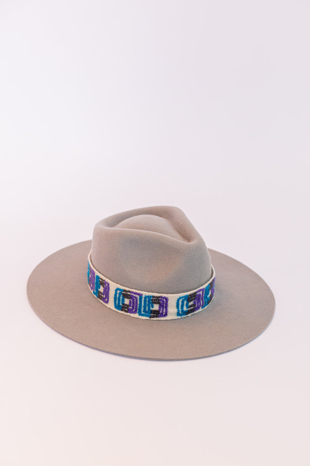 Grey western style boho hat