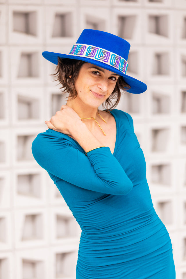 Electric Blue Bucket Hat – Andeana Hats display picture 2