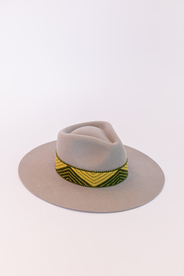 Grey western style peruvian hat