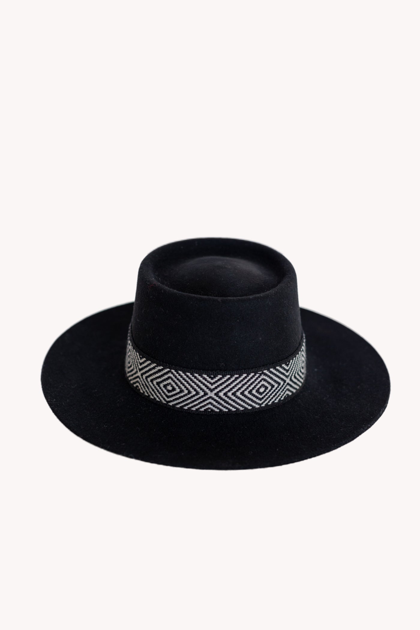 Black Bucket style alpaca wool hat