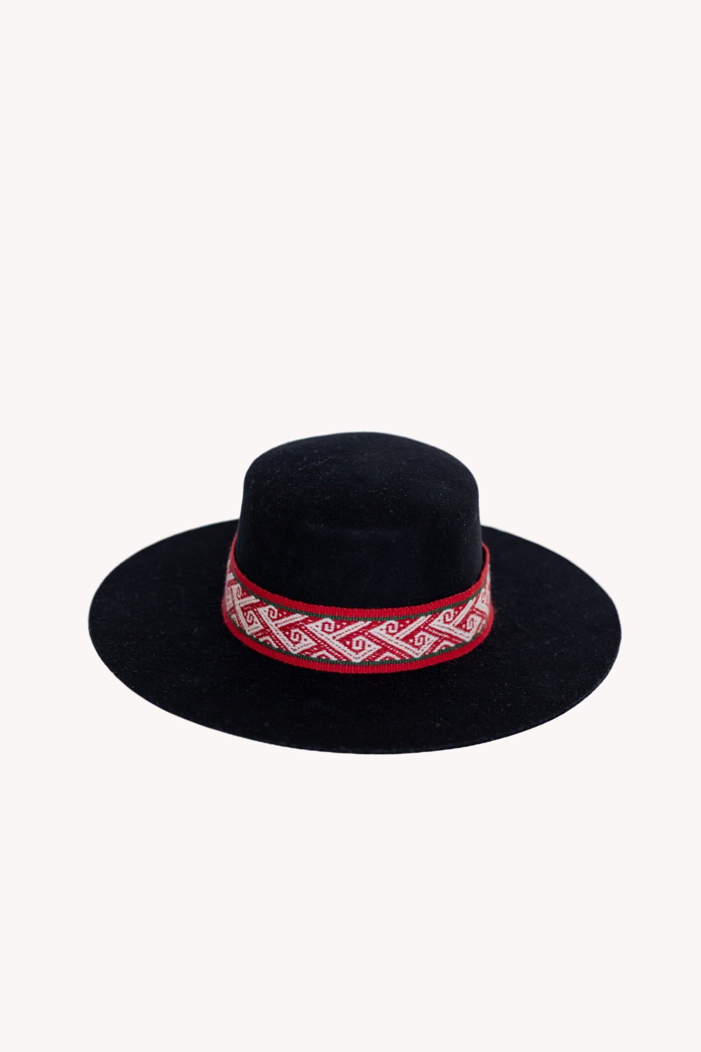 black Spanish style alpaca wool hat