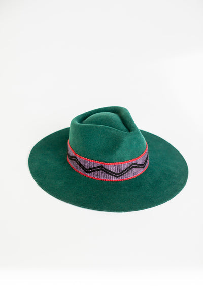 Dark Teal western style Peruvian hat