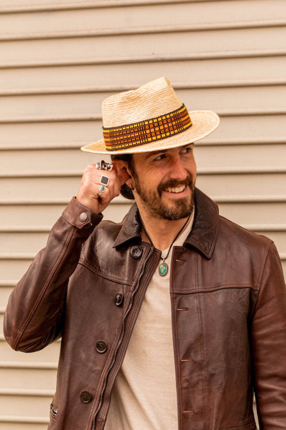 Fedora Palm Leaf Straw Hat – Andeana Hats display picture 2