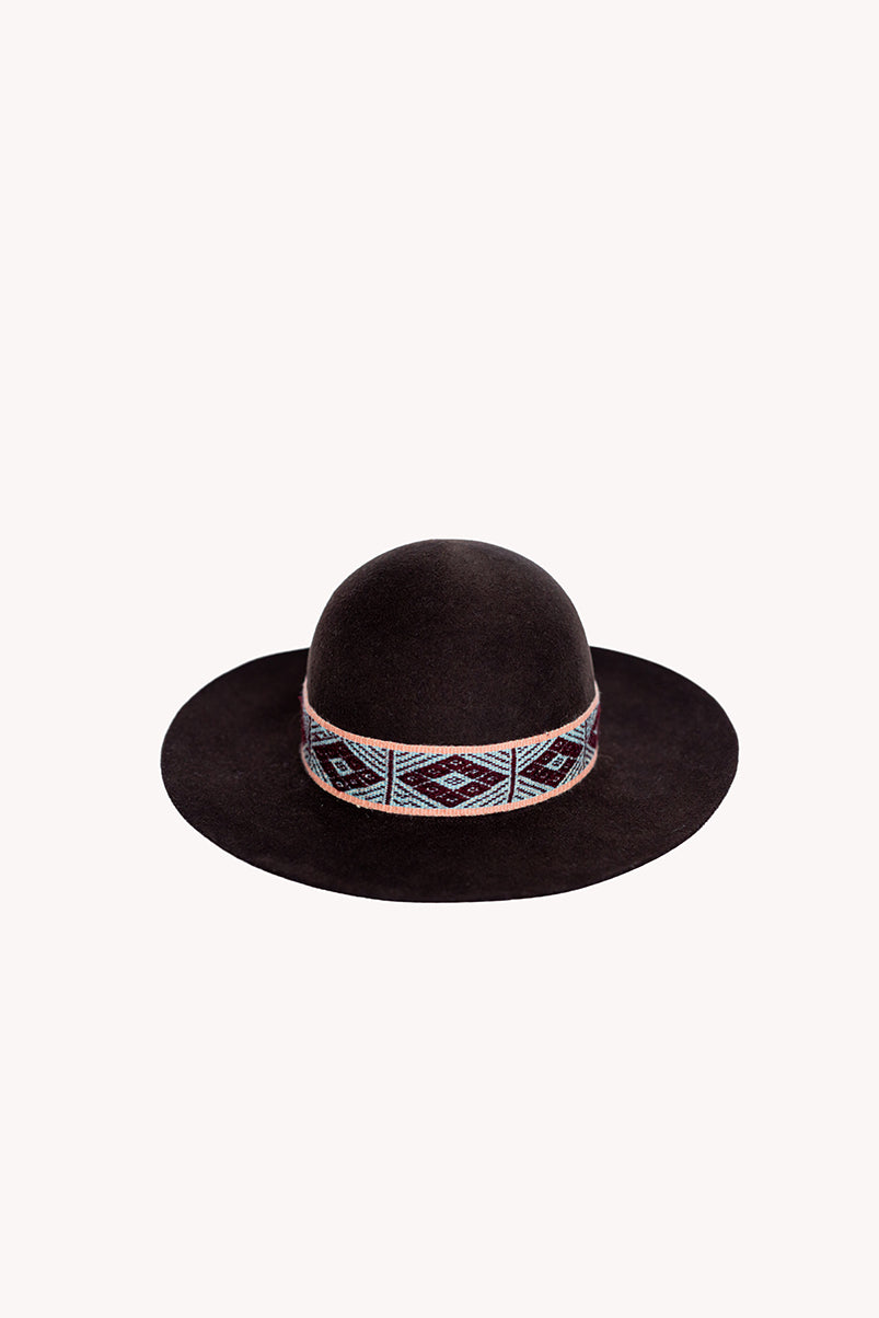 Dark brown floppy hat on sale