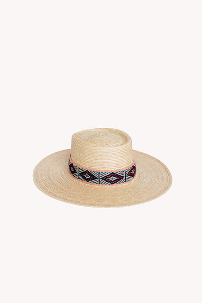 Straw Bucket style palm leaf hat