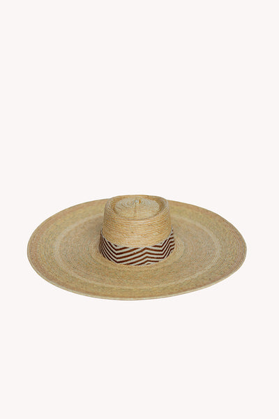 Inti Straw Sun Hat with Surrender Intention Band Removable Intention Hat Textile Band