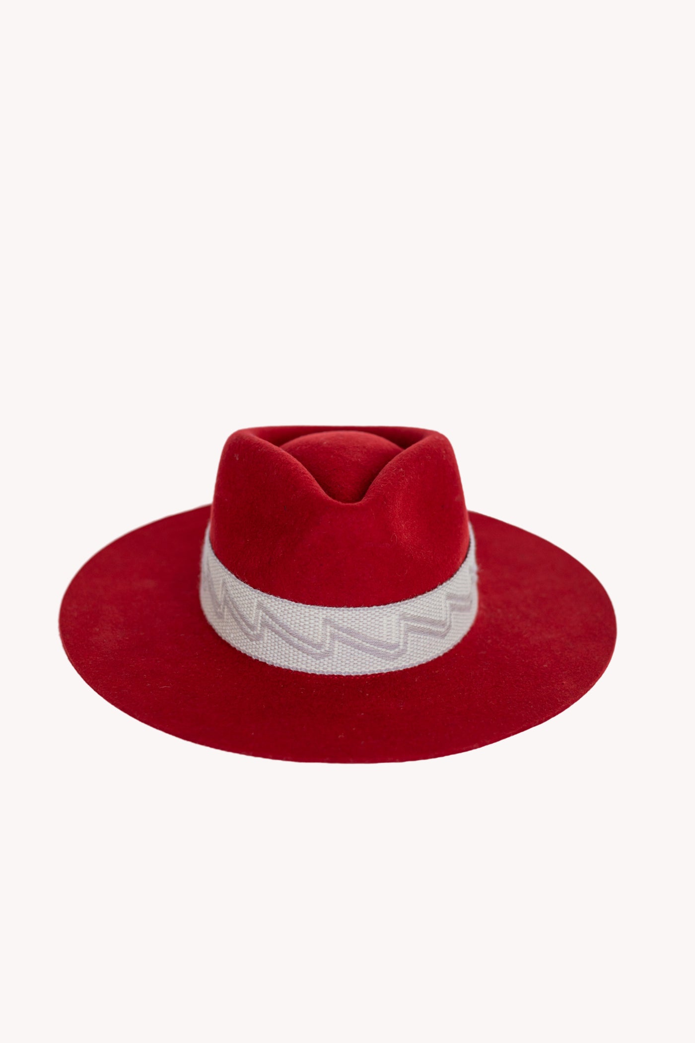 Red Western Hat with Commitment Intention Band Removable Intention Hat Textile Band