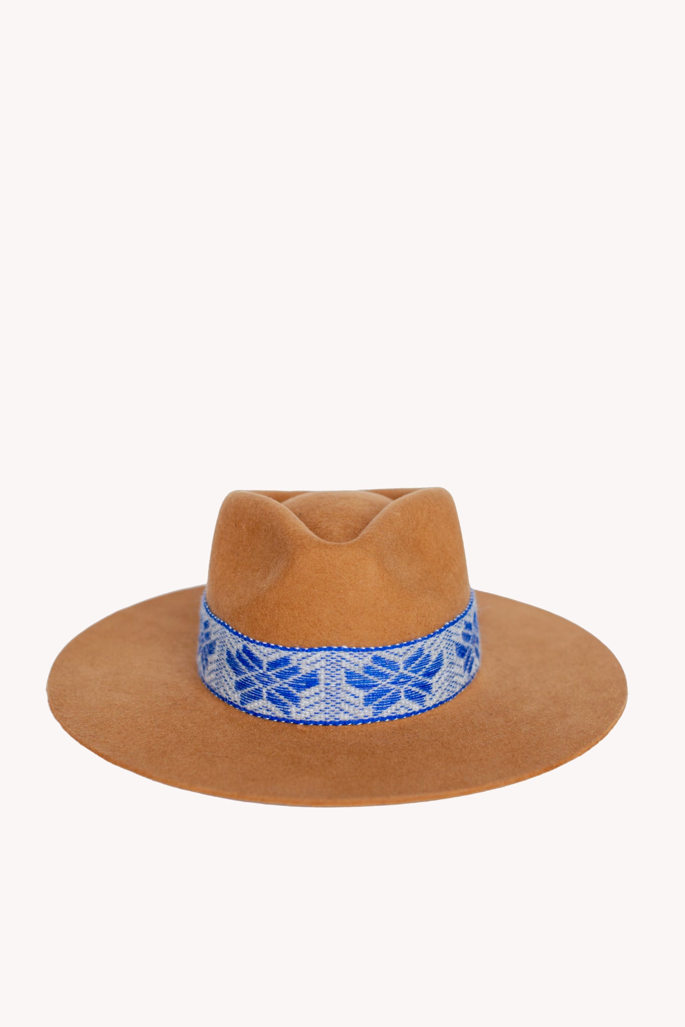 Camel Western Hat with Resilience Intention Band  Removable Intention Hat Textile Band