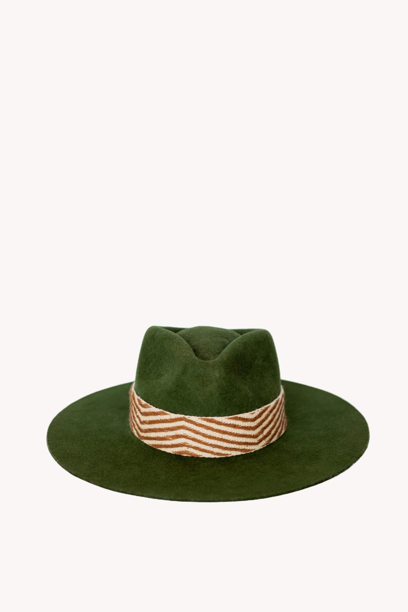 Hunter Green Western Hat with Surrender Intention Band Removable Intention Hat Textile Band