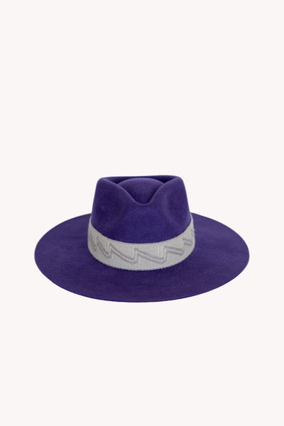 purple western style hat